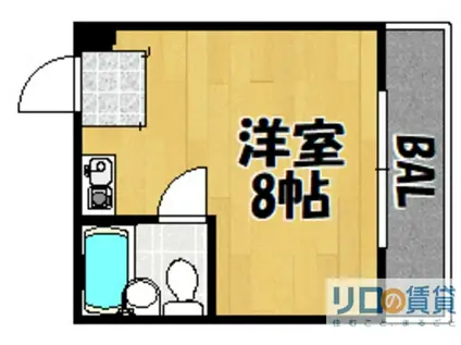 リバーサイドK(ワンルーム/5階)の間取り写真