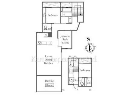 CAVE(3LDK/2階)の間取り写真