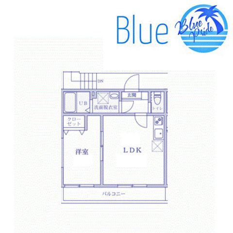 エレジオ横浜(1LDK/2階)の間取り写真