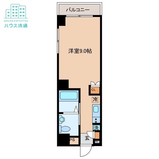 COCO今博多(ワンルーム/5階)の間取り写真