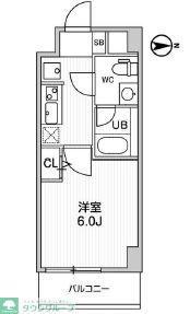 ALTERNA四つ木(1K/8階)の間取り写真