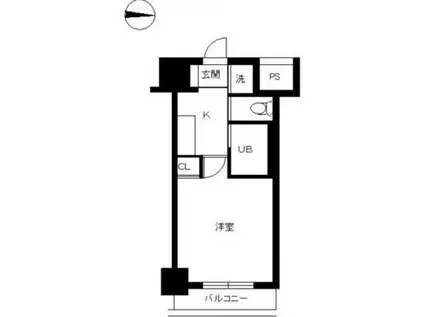 スカイコート大森第5(1K/8階)の間取り写真