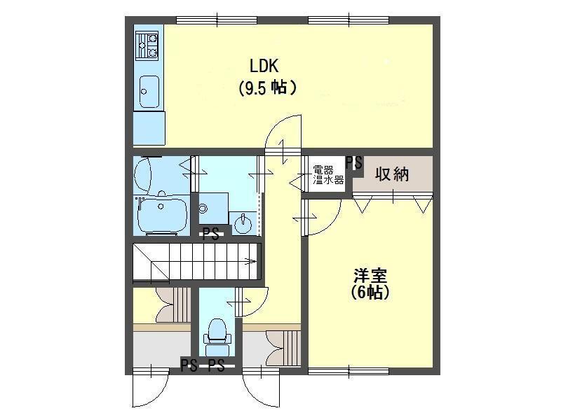 カーサフェリーチェC棟(1LDK/1階)の間取り写真