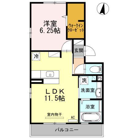 オッツセンチュリー(1LDK/3階)の間取り写真