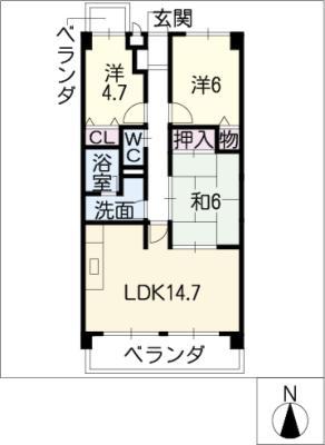 エスパシオベルデ(3LDK/1階)の間取り写真