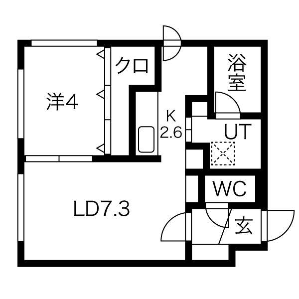 TIRAMIS H14(1LDK/3階)の間取り写真