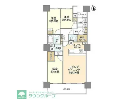 パークタワー八千代緑が丘(3LDK/29階)の間取り写真