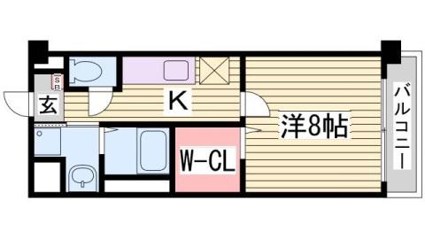 ツルトスコⅡ番館(1K/3階)の間取り写真