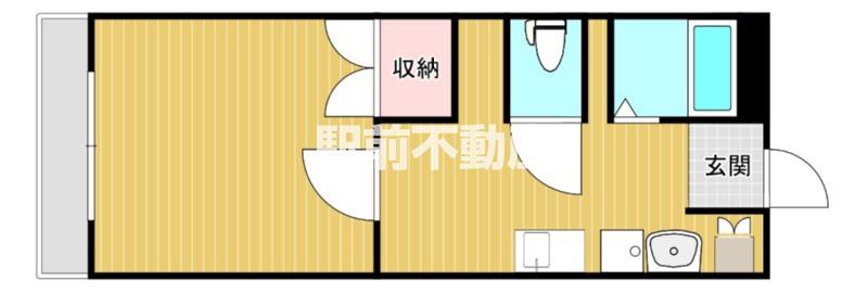 ウインドコート(1K/1階)の間取り写真