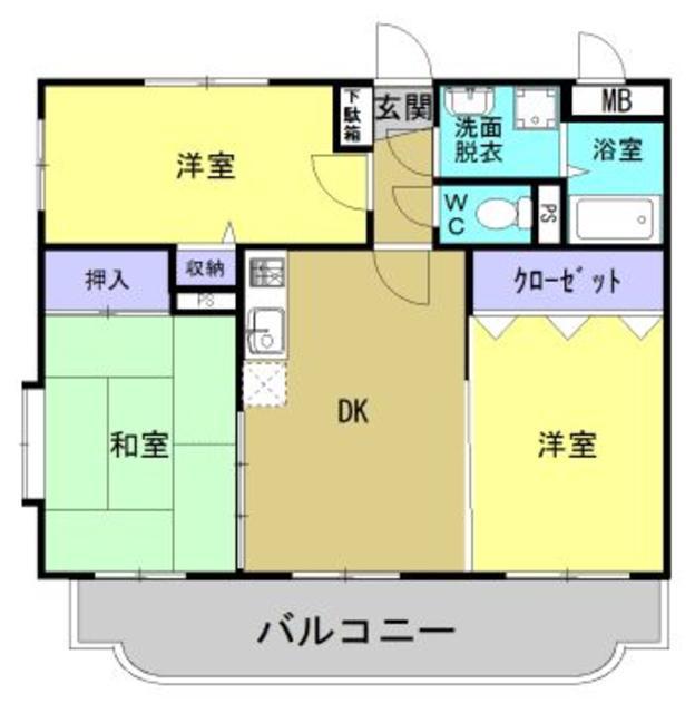 ユーミーFII(3DK/3階)の間取り写真