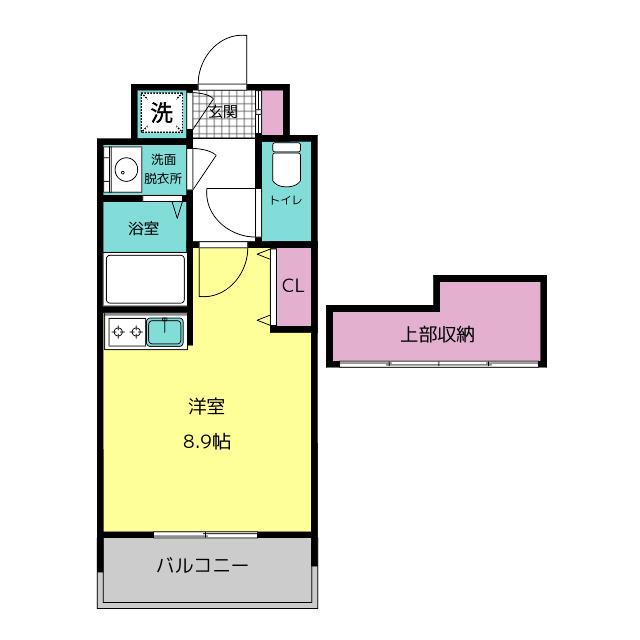 NO62 TOWERS AVANTGARDE 博多(ワンルーム/20階)の間取り写真