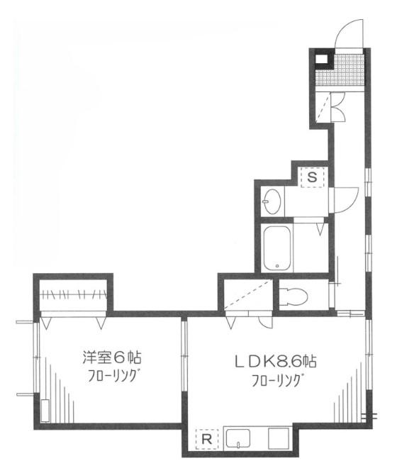 京急空港線 穴守稲荷駅 徒歩9分 2階建 築26年(1LDK/2階)の間取り写真