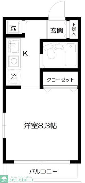 カサ・デ・グロリア(1K/2階)の間取り写真