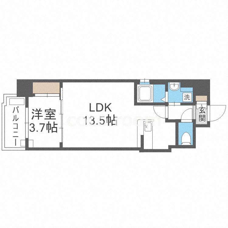 ファーストフィオーレ本町イーストII(1LDK/10階)の間取り写真