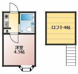 カーサフェリシタ(1K/1階)の間取り写真