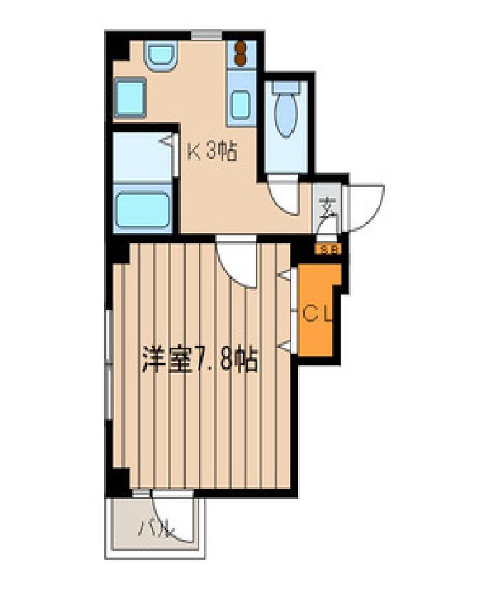 ルミエール堀留(1K/4階)の間取り写真