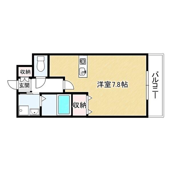 プレサンス名古屋駅前(1K/7階)の間取り写真