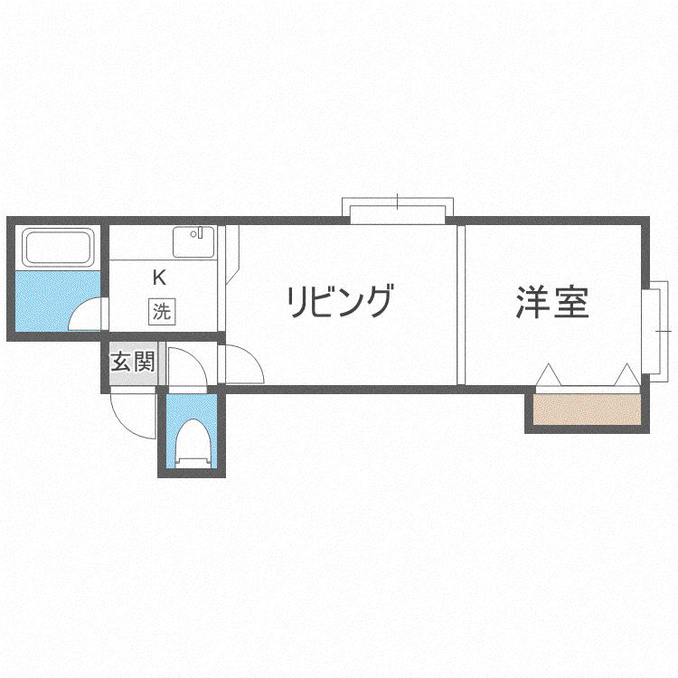 ハイツマグノリア(1LDK/3階)の間取り写真