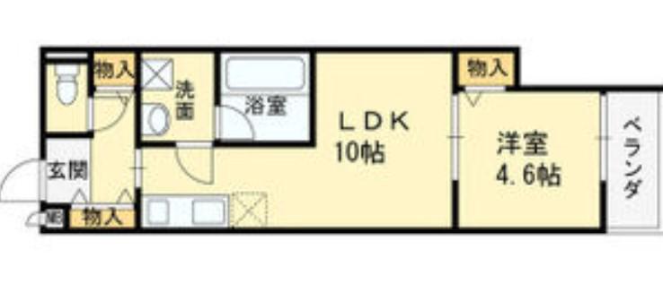 ルクレール菱屋(1LDK/3階)の間取り写真