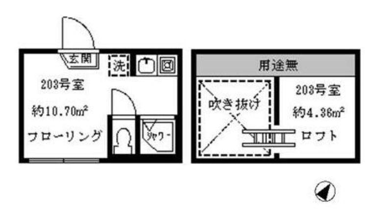 ソフィアオアシス(ワンルーム/2階)の間取り写真