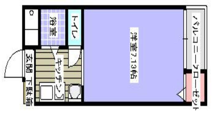 あびこ88マンション(1K/4階)の間取り写真
