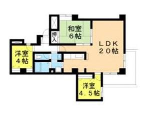 メゾン富士才(2LDK/1階)の間取り写真