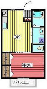 さくらハイツ(1DK/1階)の間取り写真