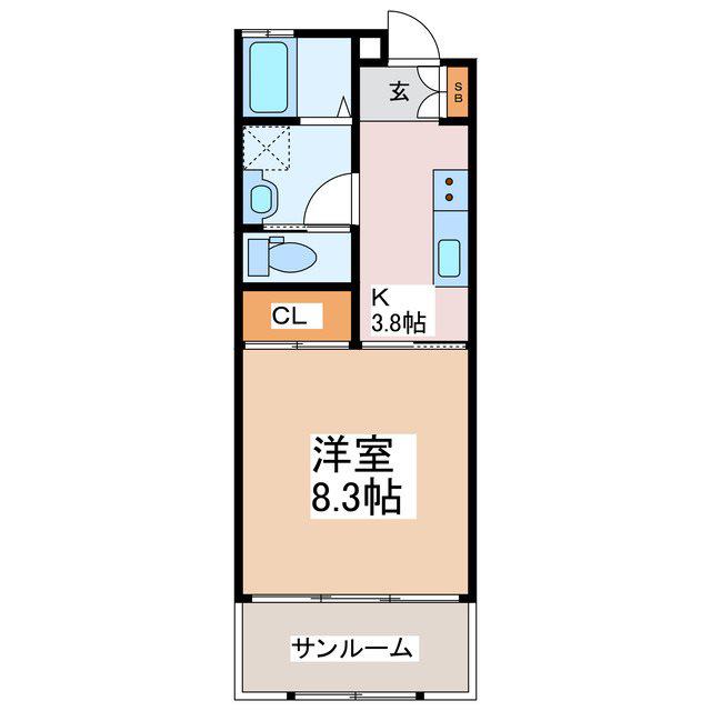 NAVILLERA(1K/1階)の間取り写真