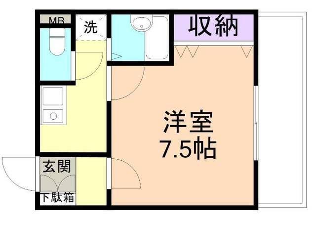 メゾン紀三井寺I(1K/3階)の間取り写真