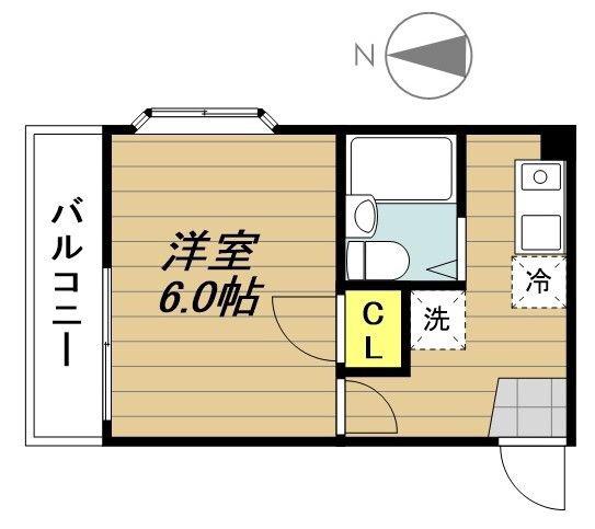 レモーネ戸田(1K/2階)の間取り写真