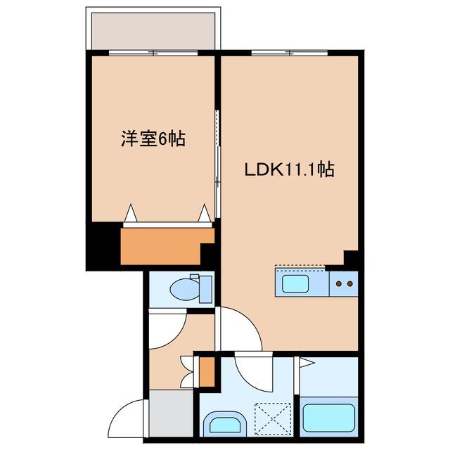 プルミエール深堀(1LDK/3階)の間取り写真