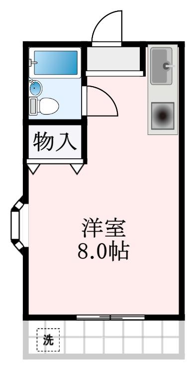 サンキャッスル深井(ワンルーム/3階)の間取り写真