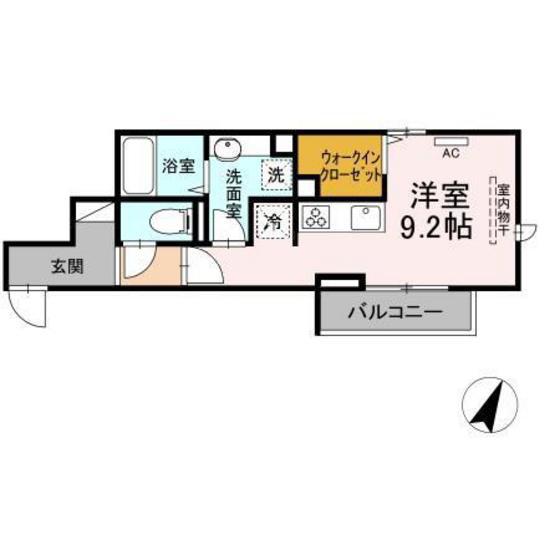 アゼリア(ワンルーム/3階)の間取り写真