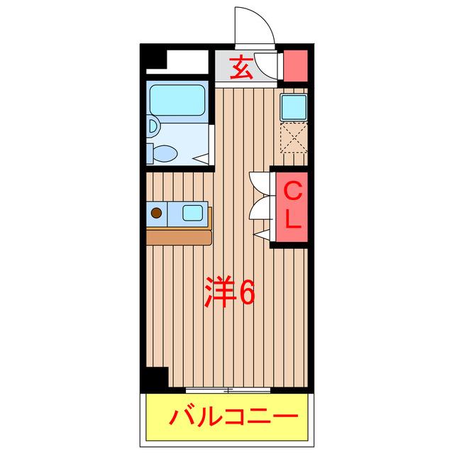 ソルエスパシオ(ワンルーム/2階)の間取り写真