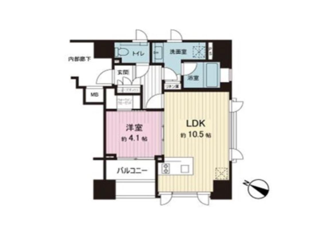 インプレスト赤坂(1LDK/2階)の間取り写真