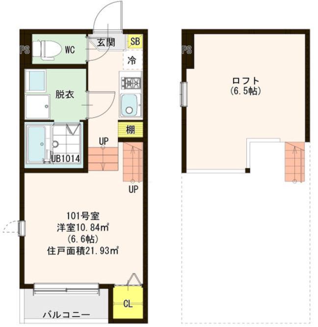 NACHURA新田(1K/1階)の間取り写真