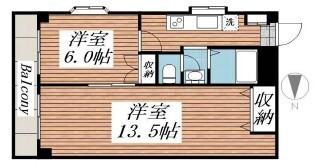 SKハイツ(2K/3階)の間取り写真