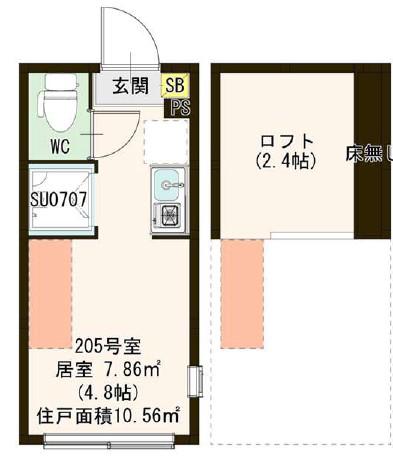 NANO COMFORT 杉並(ワンルーム/2階)の間取り写真