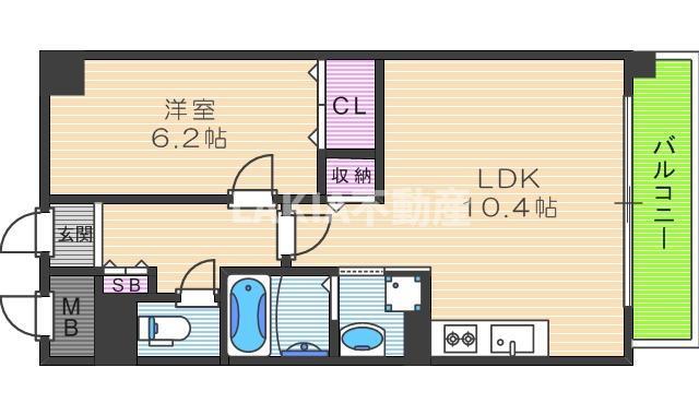 サンプリエール(1LDK/5階)の間取り写真