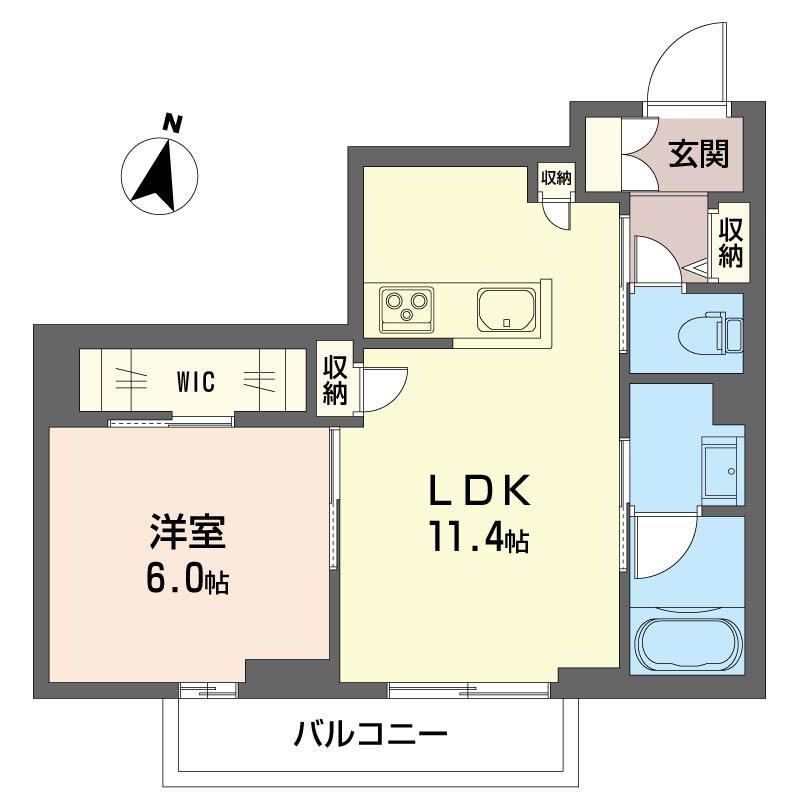 マハロ・ハレ(1LDK/1階)の間取り写真