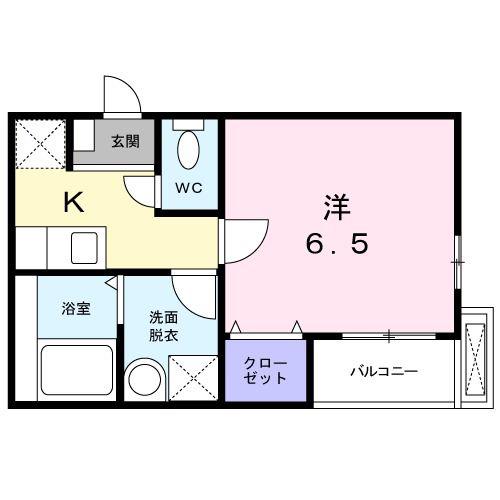 パールメゾン 201(1K/2階)の間取り写真