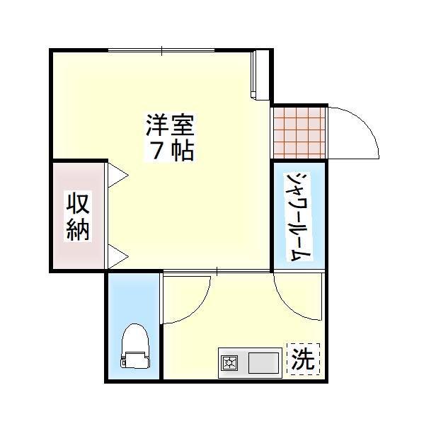 大澤荘(1K/1階)の間取り写真