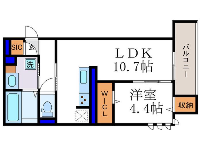 N´S COURT(1LDK/2階)の間取り写真
