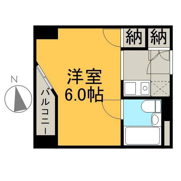 ベルモア堀詰(1K/7階)の間取り写真