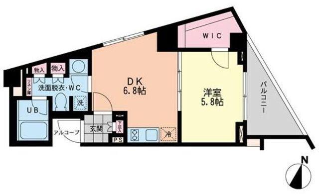エスティメゾン哲学堂(1DK/7階)の間取り写真