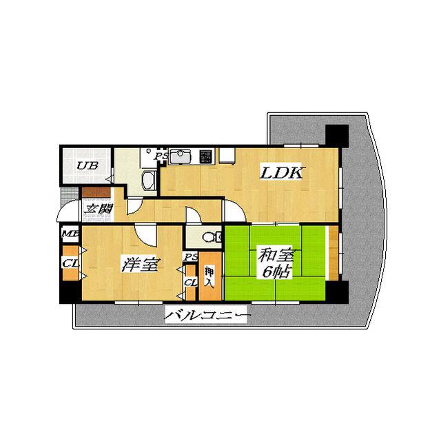 エスペランサ41(2LDK/5階)の間取り写真