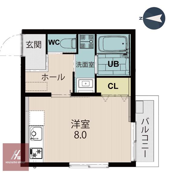 URQSTA YAMATE(ワンルーム/2階)の間取り写真