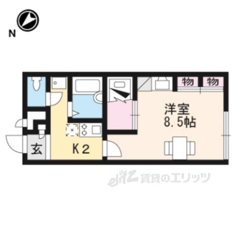 レオパレスなつみ(1K/2階)の間取り写真