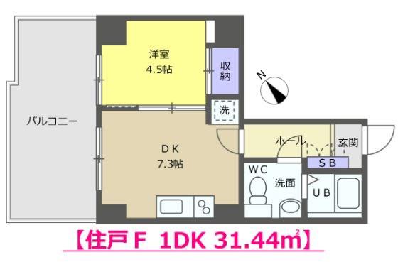 4I-RESIDENCE(1DK/7階)の間取り写真