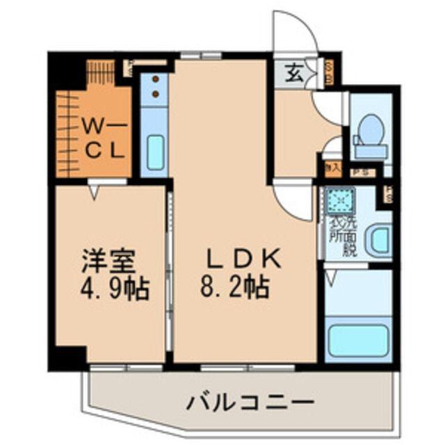 セントヴィラ大濠Ⅱ(1LDK/2階)の間取り写真